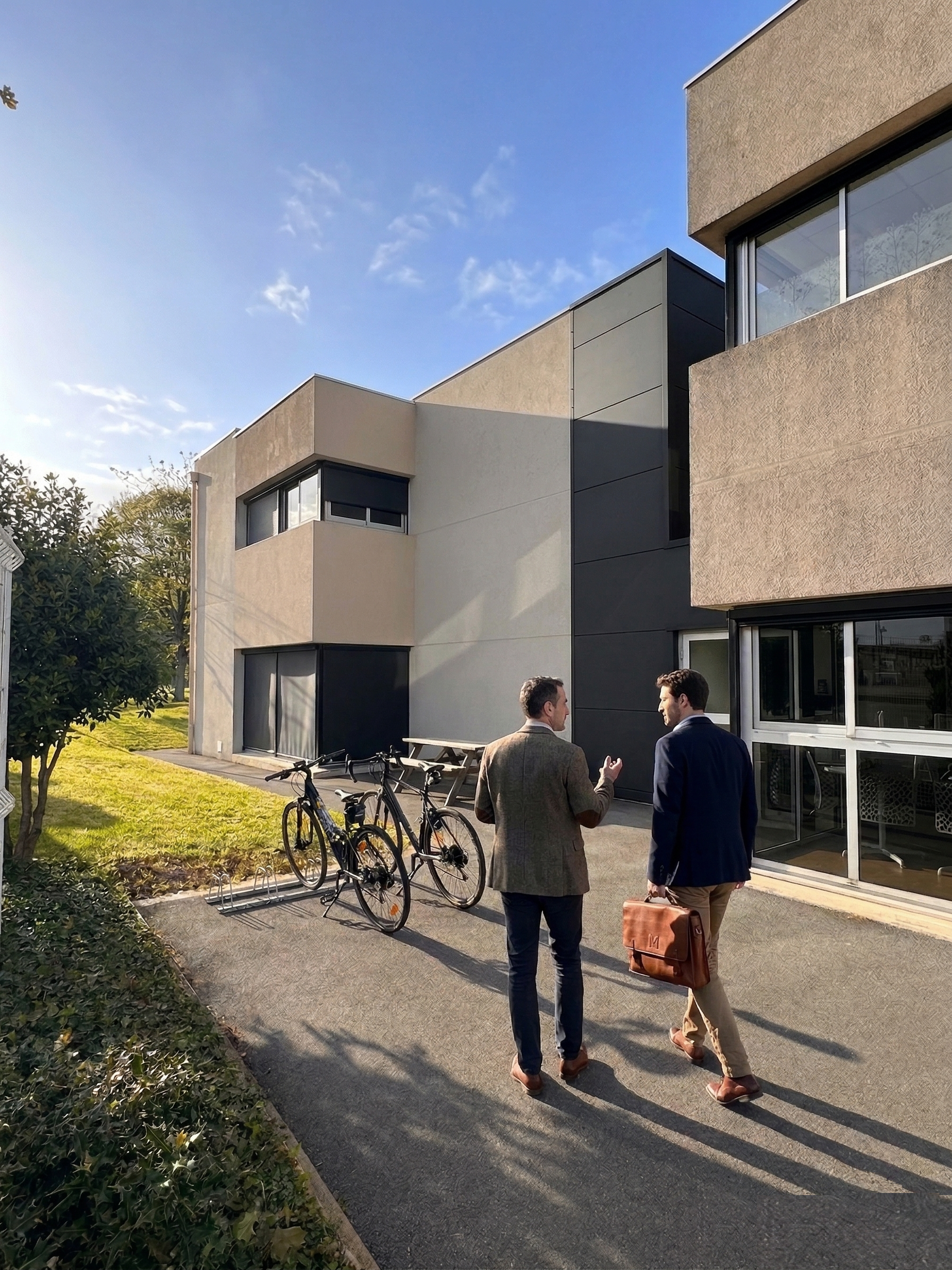  Façade arrière du bâtiment et entrée des professionnels