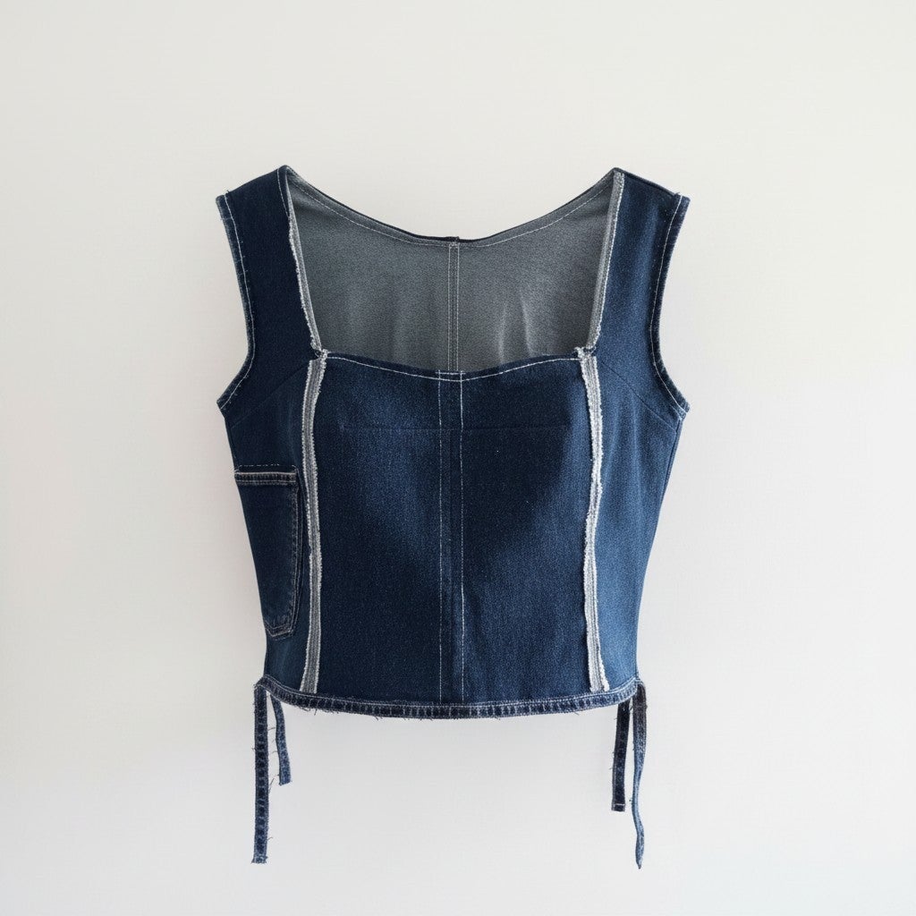 Top en jean recyclé - T.46
