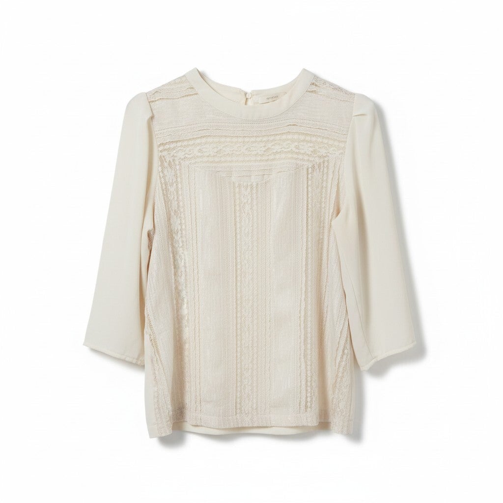 Blouse dentelle manches 3/4 - t.2
