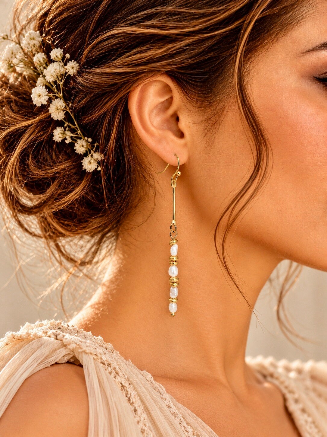 Boucles d'Oreilles en Perles de Culture - CASCADE