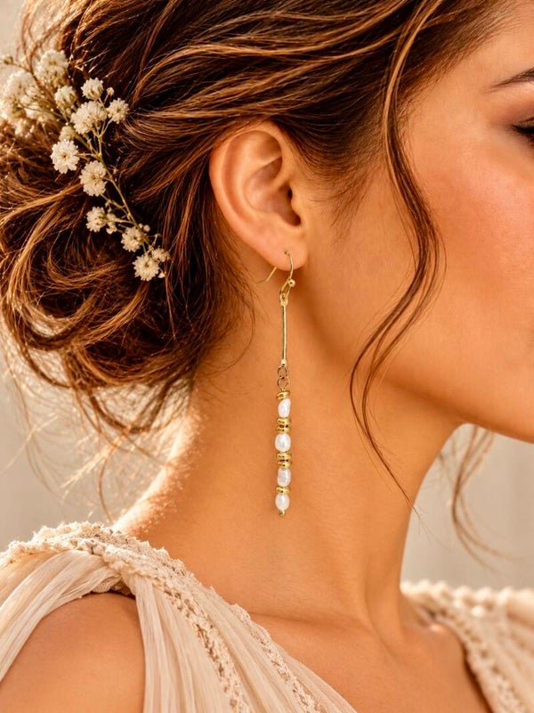 Boucles d'Oreilles en Perles de Culture - CASCADE