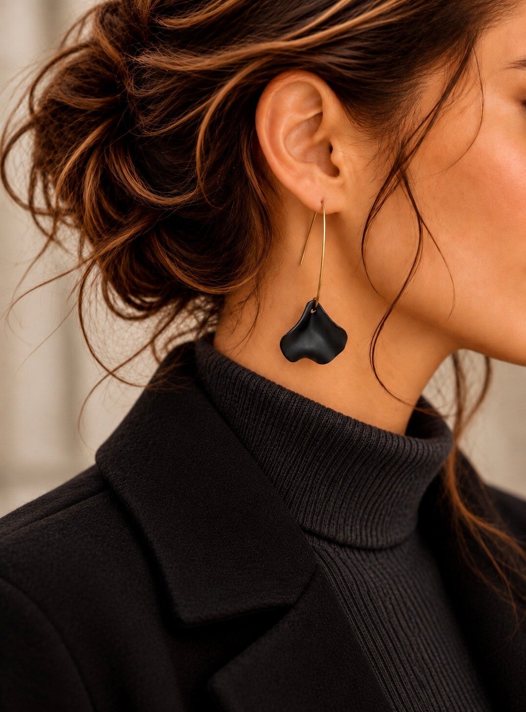 Boucles d'Oreilles Feuille en Acrylique - PETALE