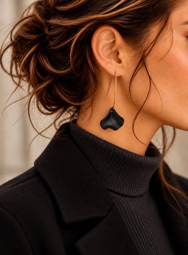 Boucles d'Oreilles Feuille en Acrylique - PETALE