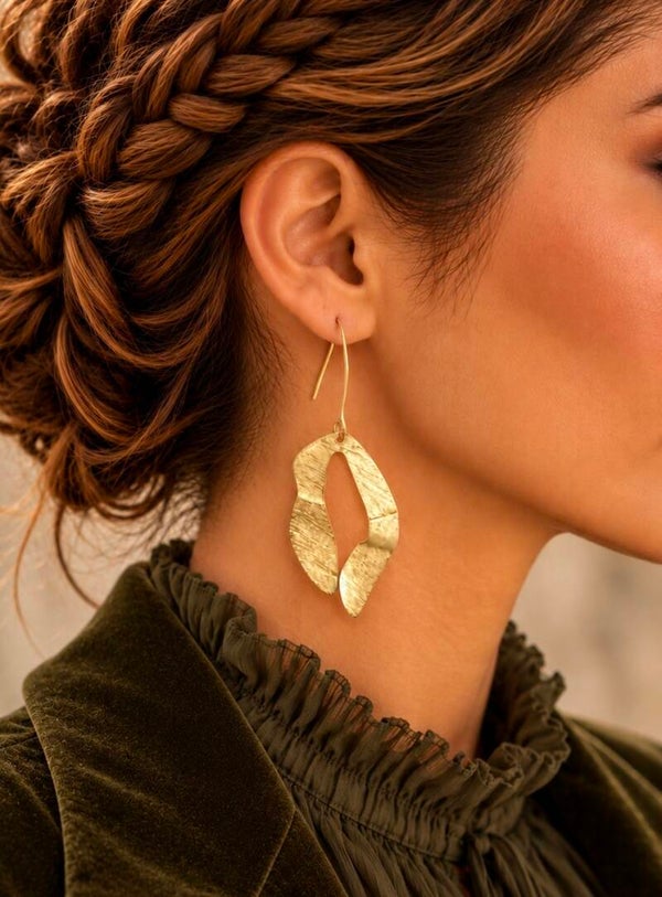Boucles d'Oreilles Pendantes Minimalistes - VAGUES OUVERTURE