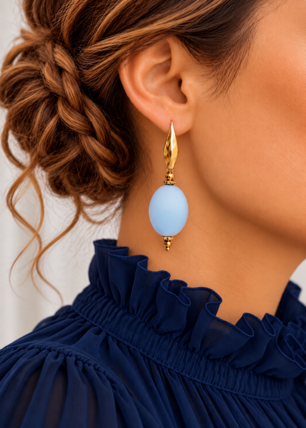 Boucles d'Oreilles Ovales Vintage - HORIZON