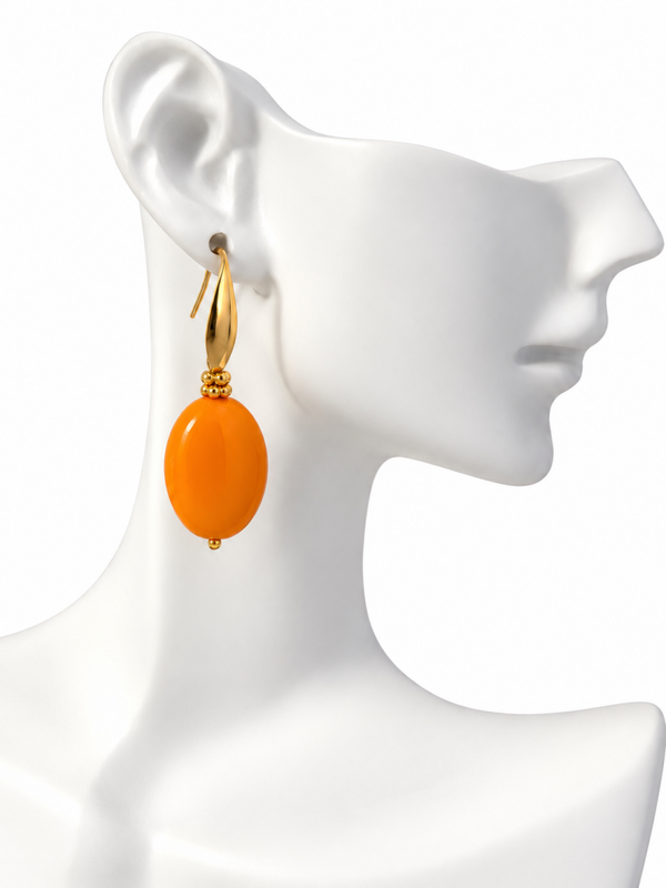Boucles d'Oreilles Ovales et Acrylique - ÉCLAT