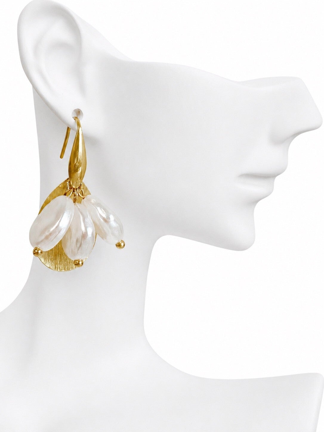boucles d’oreilles fleur amazonie laiton brut acier inoxydable doré design organique IslaBra 