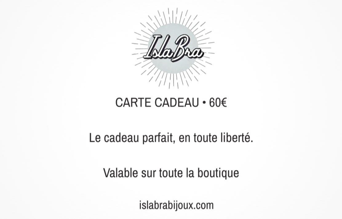 Carte cadeau IslaBra - 60€