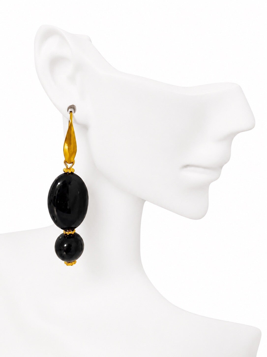 boucles d’oreilles perle acrylique et acier inoxydable doré collection éclat IslaBra