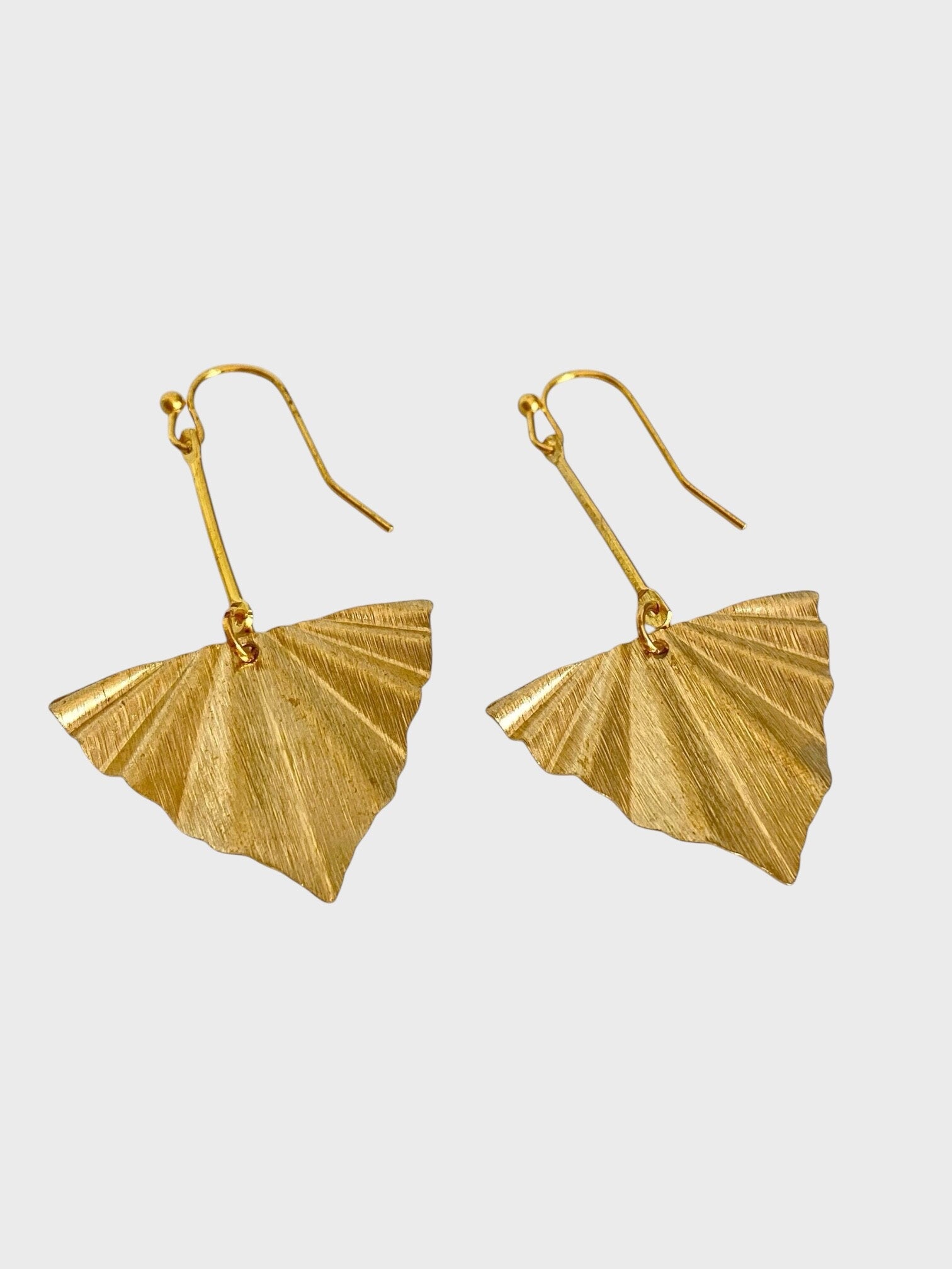 boucles d’oreilles éventail bohème laiton doré acier inoxydable IslaBra