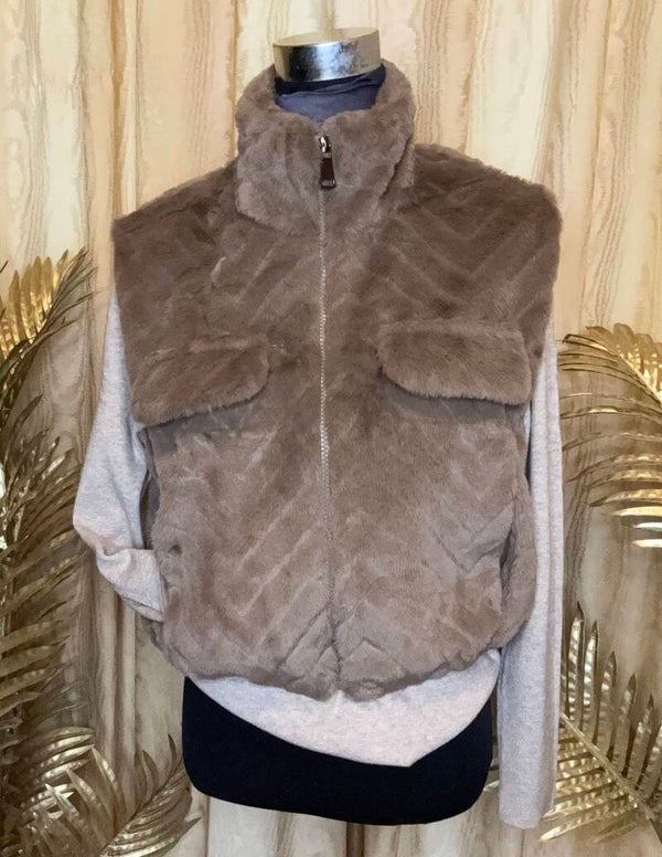 Bodywarmer van (nep) bont
