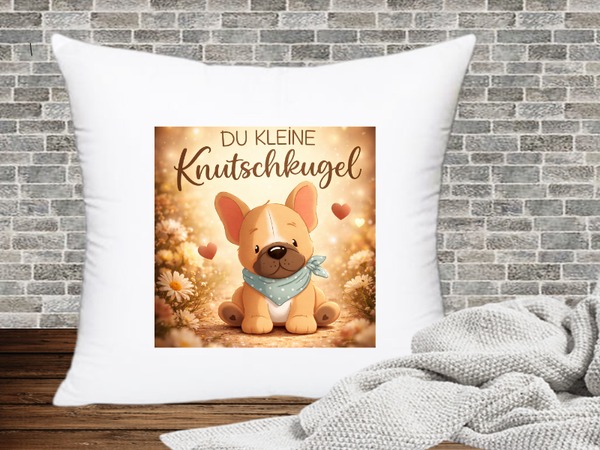 Du kleine Knuschkugel - Kissenhülle Hund