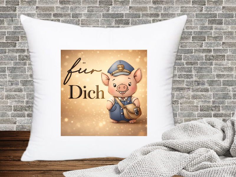 Für Dich - Kissenhülle Schweinige Post