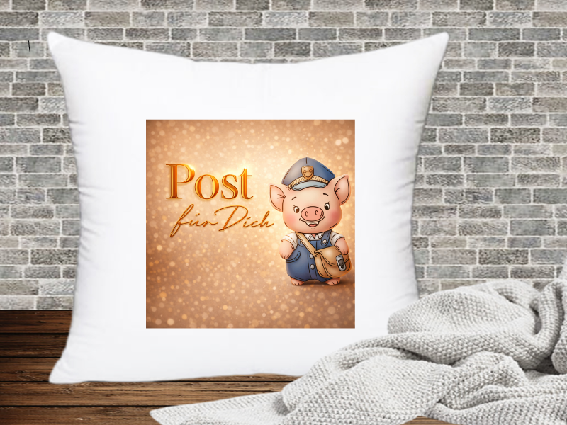 Post für Dich - Kissenhülle Schweinige Post