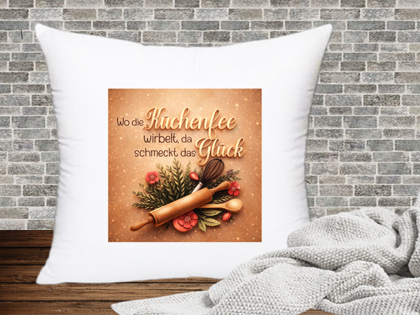 Wo die Küchenfee wirbelt, da schmeckt das Glück - Kissenhülle Küchenfee