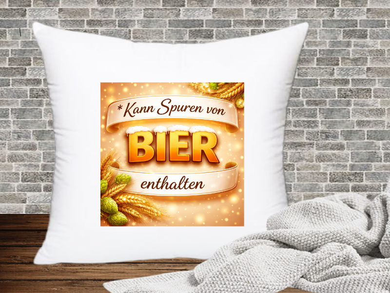 Kann Spuren von Bier enthalten - Kissenhülle Kann Spuren von xx enthalten