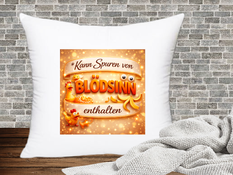 Kann Spuren von Blödsinn enthalten - Kissenhülle Kann Spuren von xx enthalten