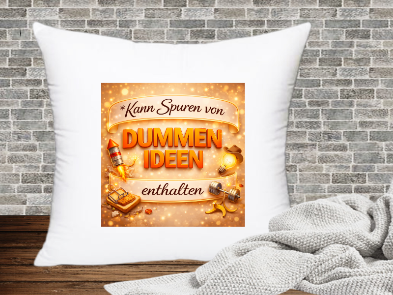 Kann Spuren von Dummen Ideen enthalten - Kissenhülle Kann Spuren von xx enthalten