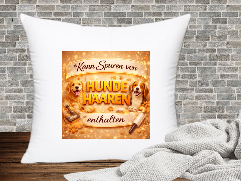 Kann Spuren von Hundehaaren enthalten - Kissenhülle Kann Spuren von xx enthalten