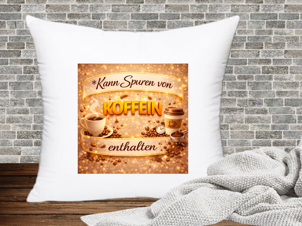 Kann Spuren von Koffein enthalten - Kissenhülle Kann Spuren von xx enthalten