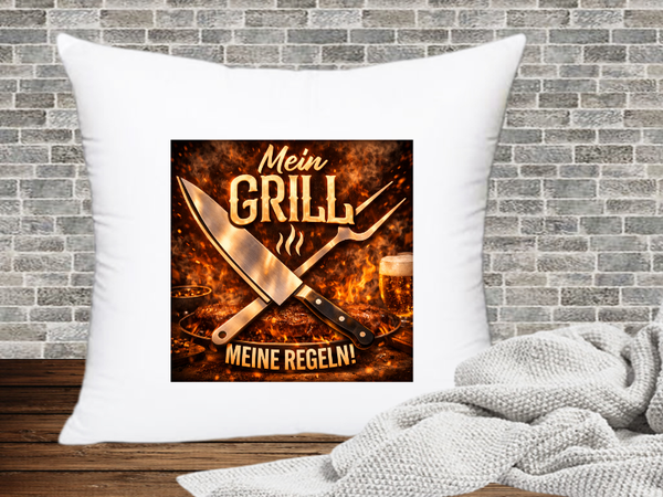 Mein Grill Meine Regeln! - Kissenhülle Grillen