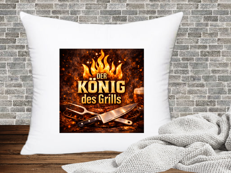 Der König des Grills - Kissenhülle Grillen