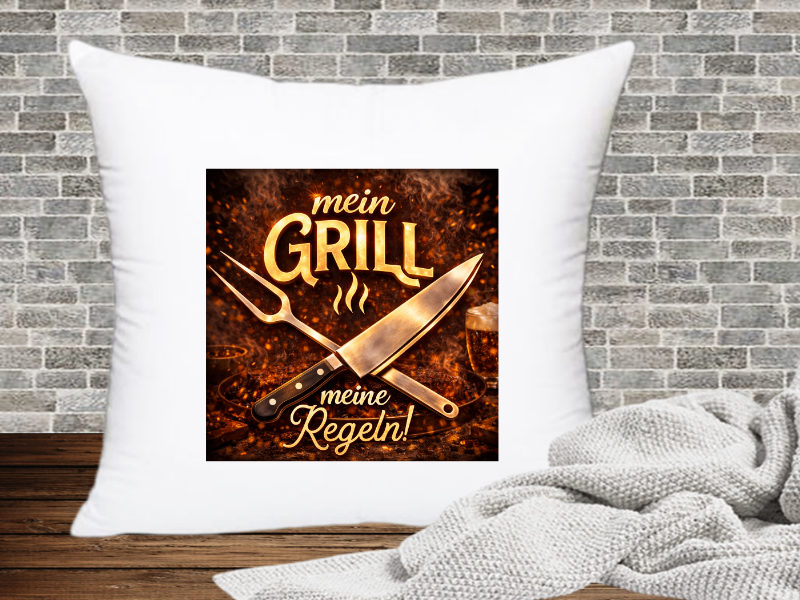 Mein Grill meine Regeln - Kissenhülle Grillen