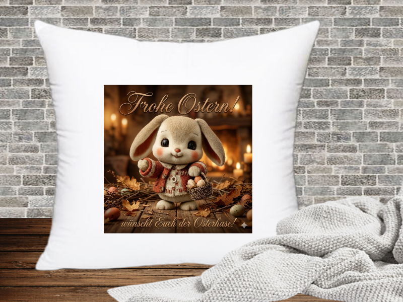 Frohe Ostern wünscht Euch der Osterhase! - Kissenhülle Ostern