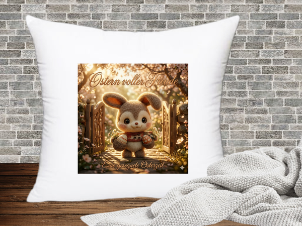 Ostern voller Freunde. Eine gesegnete Osterzeit - Kissenhülle Ostern