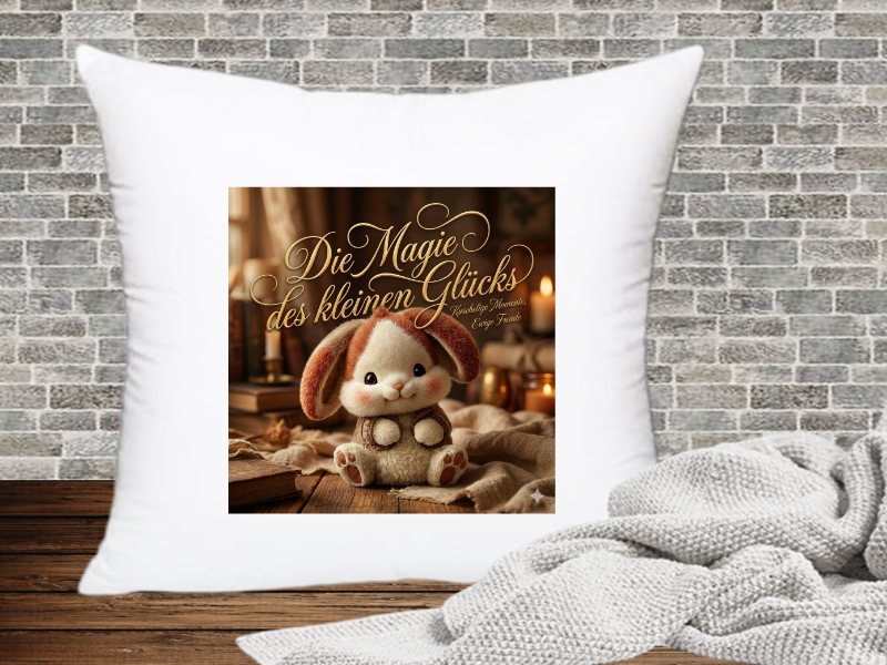 Die Magie des kleinen Glücks Kuschelige Momente, Ewige Freude - Kissenhülle Hase