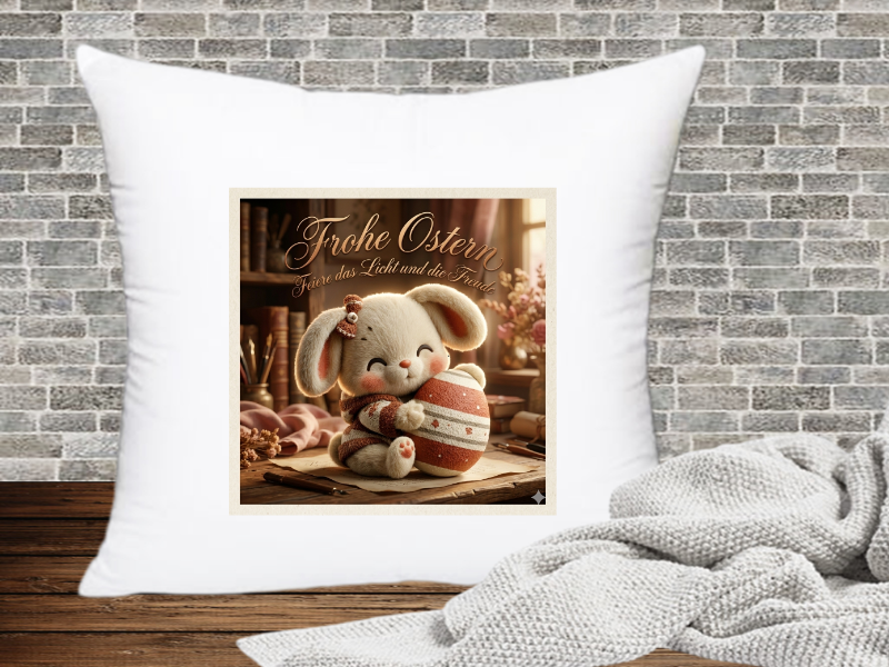 Frohe Ostern. Feiere das Licht und die Freude - Kissenhülle Ostern