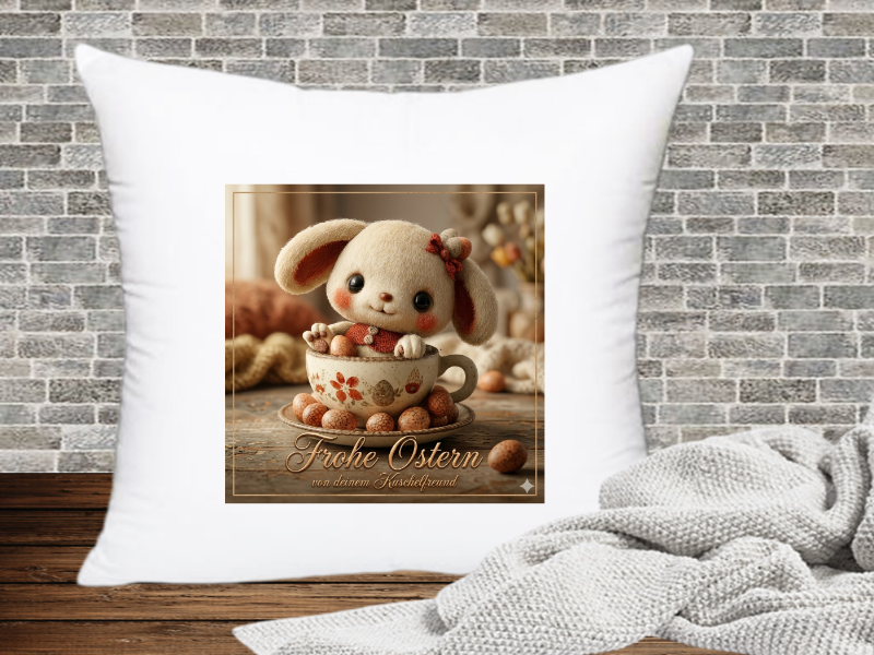 Frohe Ostern von deinem Kuschelfreund - Kissenhülle Ostern