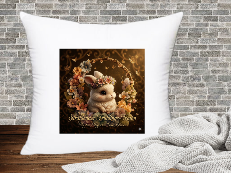 Strahlender Frühlings-Traum. Mit dem Magischen Oster-Hasen - Kissenhülle Ostern