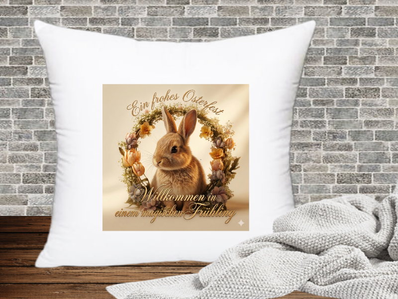 Ein frohes Osterfest! Willkommen in einem magischen Frühling - Kissenhülle Ostern