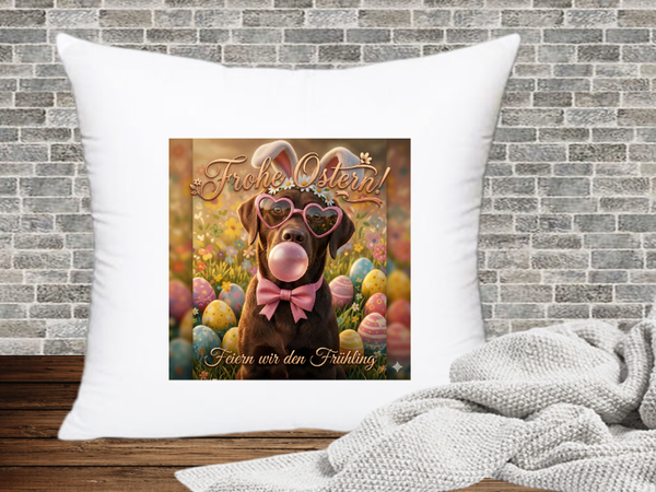 Frohe Ostern! Feiern wir den Frühling - Kissenhülle Ostern