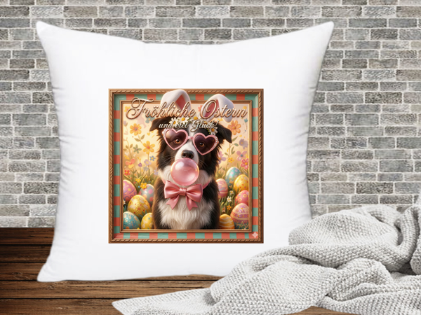 Fröhliche Ostern und viel Glück! - Kissenhülle Ostern