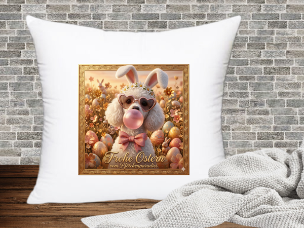 Frohe Ostern vom Pfötchenparadies - Kissenhülle Ostern