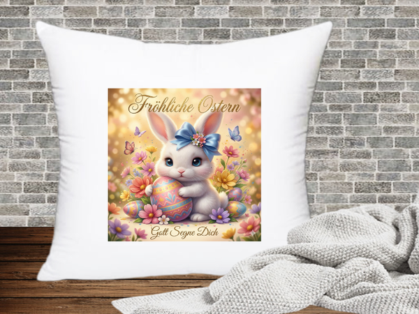 Fröhliche Ostern Gott Segne Dich - Kissenhülle Ostern