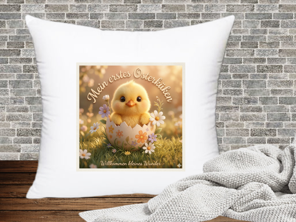 Mein erstes Osterküken Willkommen keines Wunder - Kissenhülle Ostern