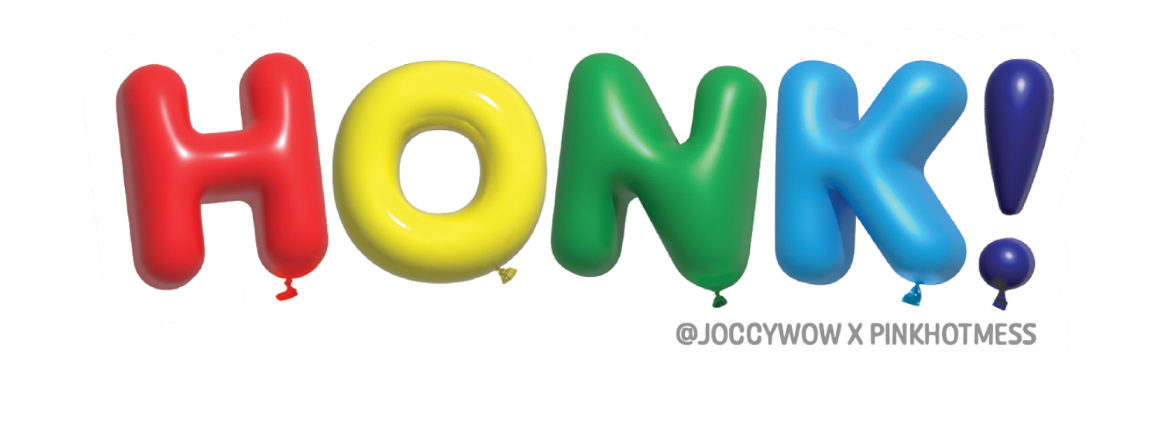 HONK! Clown Die Cut Sticker