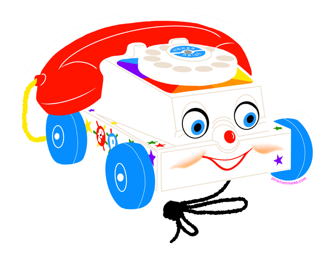 Toy Phone Die Cut Sticker