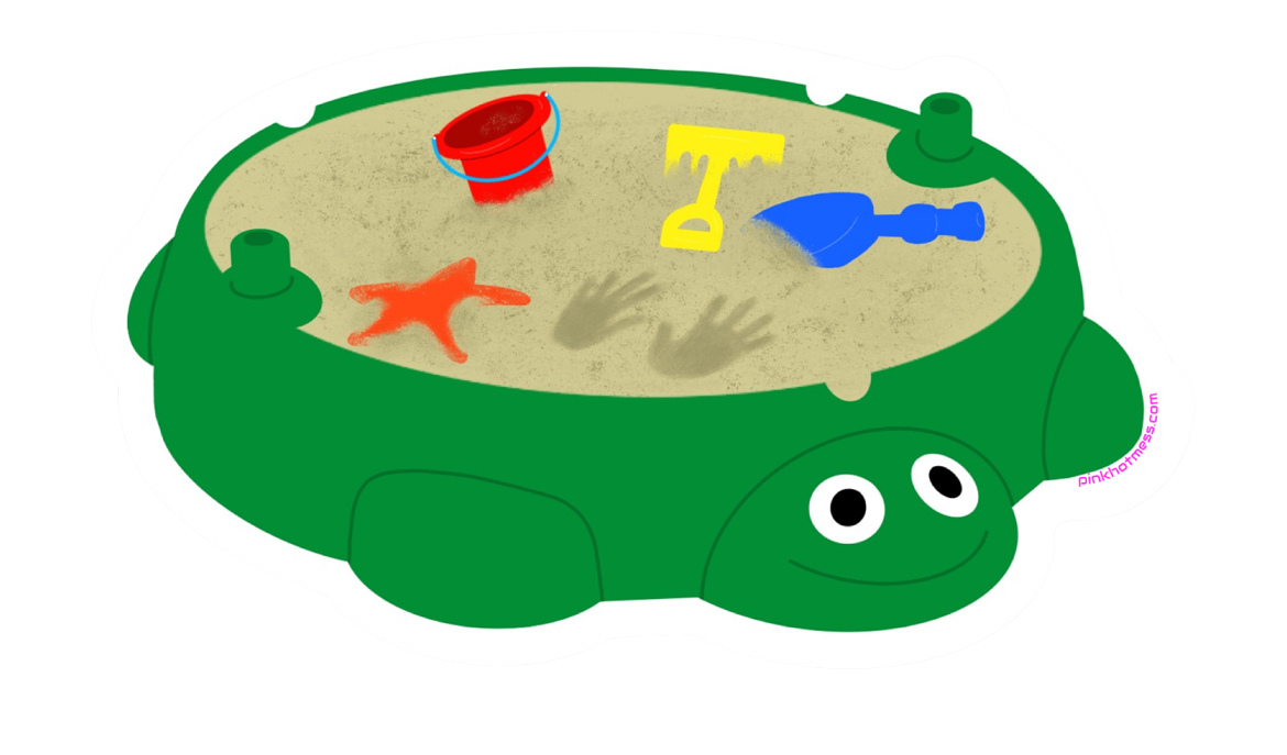 Turtle Sandbox Die Cut Sticker