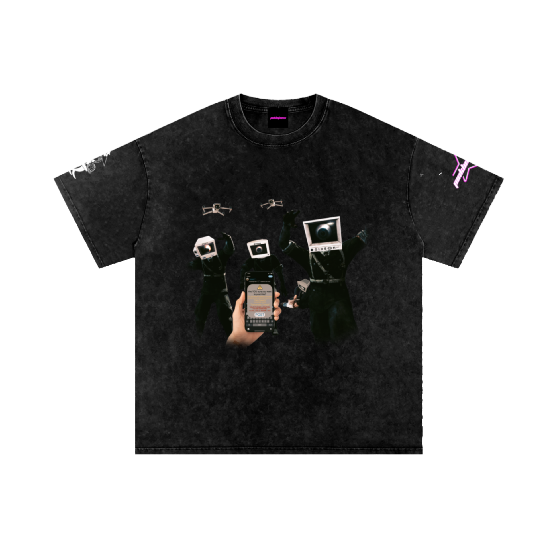 Palantir Bots Distressed Oversized T-Shirt