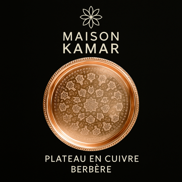 Plateau cuivre Martelé berbère