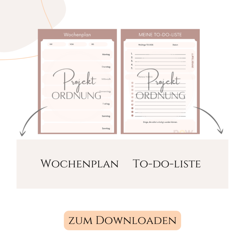 Download Bild für die Kostenfreien Checklisten - Wochenplan und To-Do-Liste