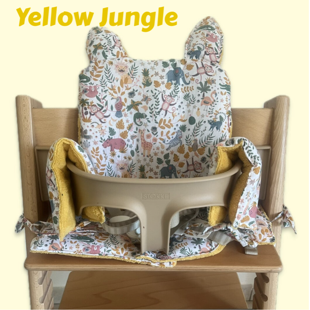 Coussin Chaise Haute Tripp Trapp Stokke - Yellow Jungle
