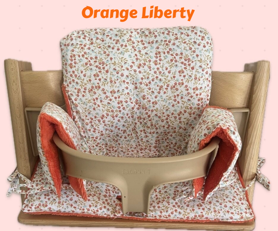 Coussin Chaise Haute Tripp Trapp Stokke - Orange Liberty