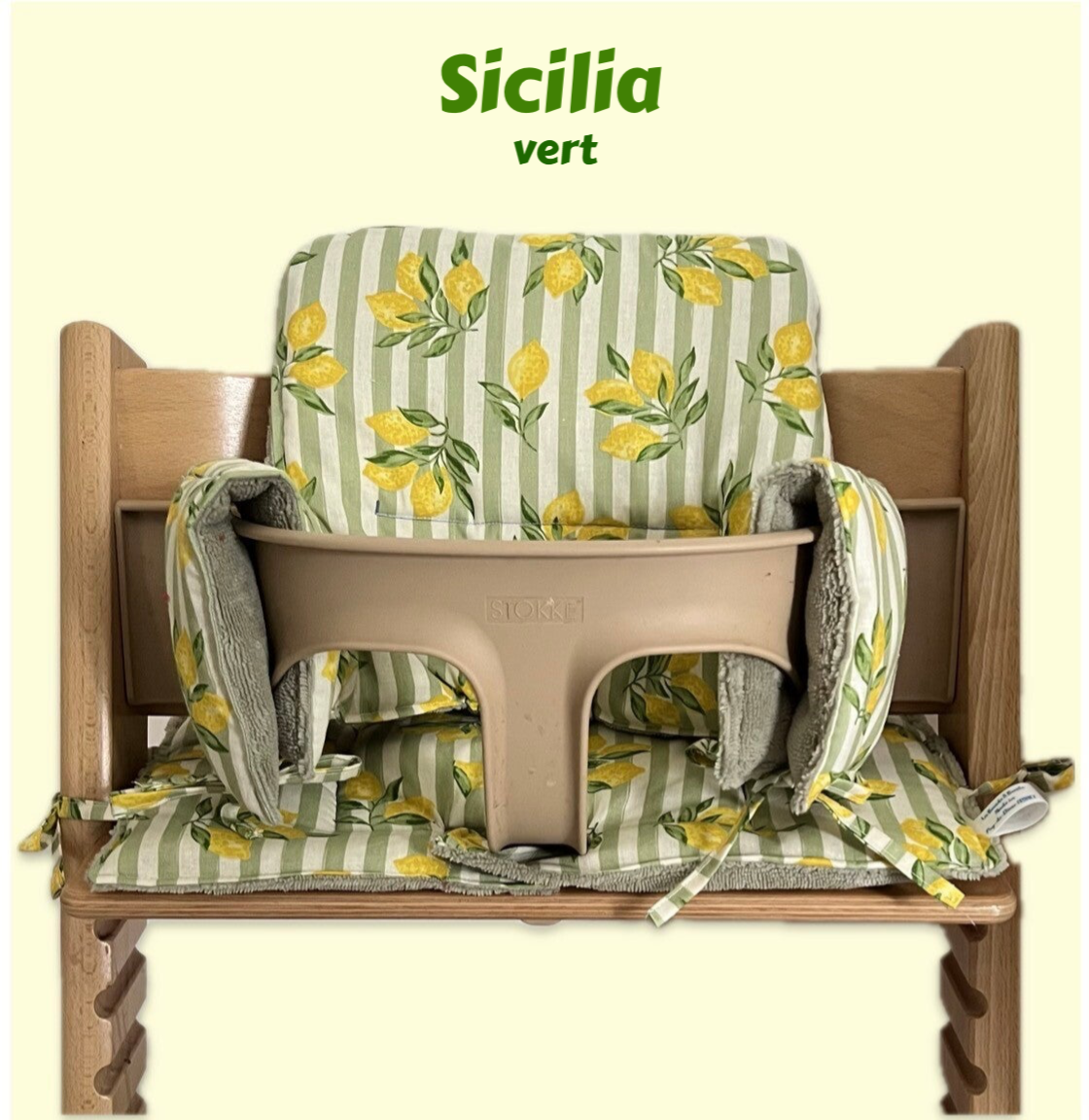 Coussin Chaise Haute Tripp Trapp Stokke - Sicilia vert