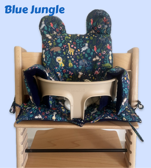 Coussin Chaise Haute Tripp Trapp Stokke - Blue Jungle