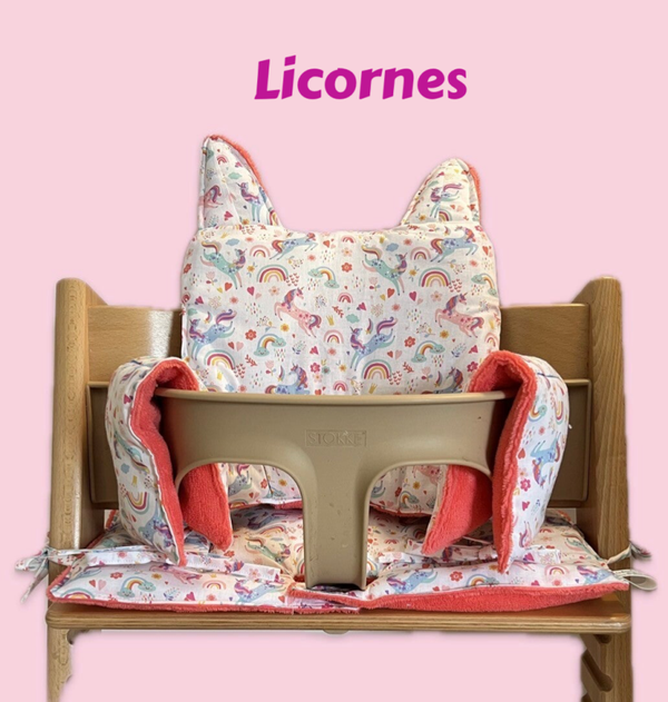Coussin Chaise Haute Tripp Trapp Stokke - Licornes